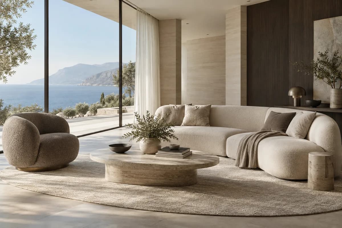Considered living space with natural materials